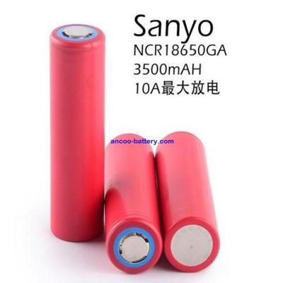 三洋NCR18650GA 3500mAh 10A放电锂电芯