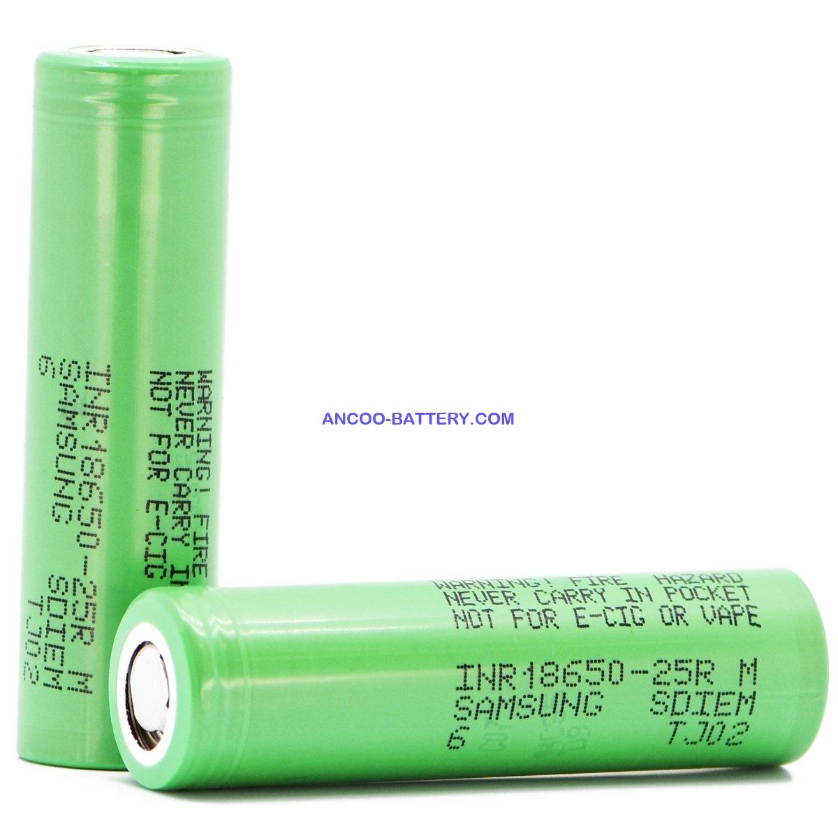 Samsung 25R SDI 18650 2500mAh 20A High Power Battery | INR18650-25R
